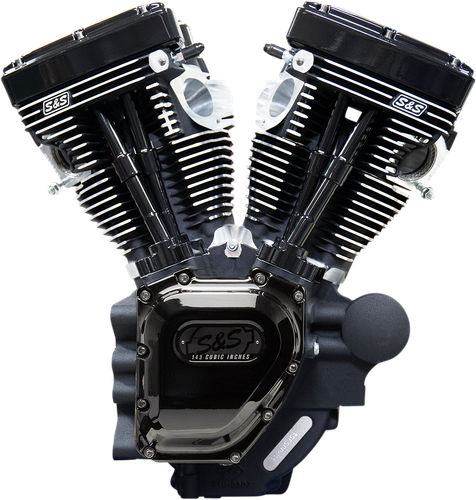 S&S CYCLE Engine - T143 Long Block - Black Edition - Touring 310-0837BW