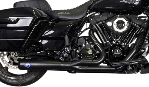 S&S CYCLE 2-into-1 Diamondback Exhaust System - Guardian Black - Race Only 550-1028