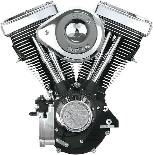S&S CYCLE V80 Series Engine - Wrinkle Black - Custom Frame | Evolution Big Twin 310-0238