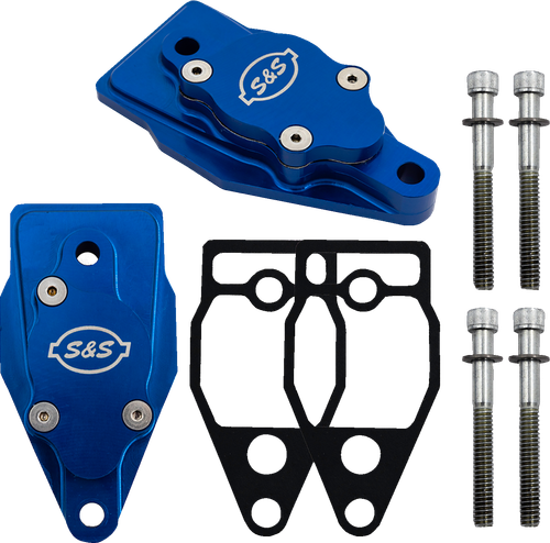 S&S CYCLE Billet Head Breather Kit - Anodized Blue - Twin Cam '99-'17 900-1299