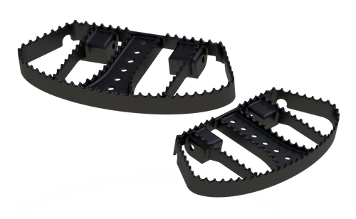 Burly Brand MX Passenger Boards - Black