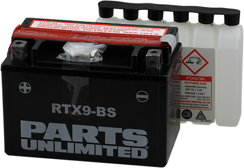 PARTS UNLIMITED AGM Battery - RTX9-BS .40 L CTX9-BS