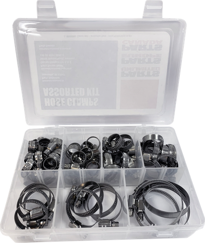 PARTS UNLIMITED Assortment Kit - Hose Clamp - 60-Pieces T03-6242K