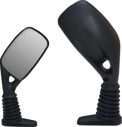 PARTS UNLIMITED Mirrors - Side View - Rectangular - Black - Pair 97040