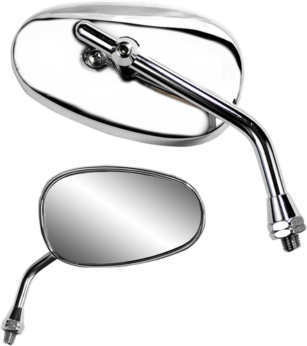 PARTS UNLIMITED Mirror - Classic/Mini - Side View - Oval - Chrome - Each 17049