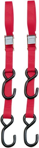 PARTS UNLIMITED Tie-Down Straps - 1" x 7' - Cam Buckle - Heavy Duty - Red TDL100