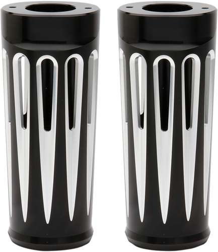 ARLEN NESS Fork Boot Covers - +2" - Black Anodized - Deep Cut - FL 20-029