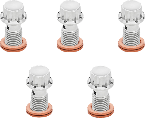 ARLEN NESS Banjo Bolt 5-Pack - M12x1.25 - Polished 300-863