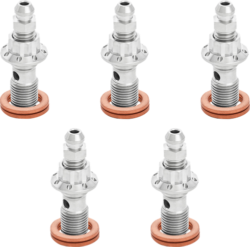 ARLEN NESS Banjo Bolt 5-Pack - 10mm - Polished 300-866