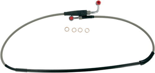 MOOSE OFFROAD Brake Line - Front - Stainless Steel - Honda CRF H02-1-067/P