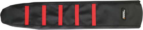 MOOSE OFFROAD Ribbed Seat Cover - Black Cover/Red Ribs - Honda CRF250 '04-'09 CRF25004-331RT