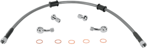 MOOSE OFFROAD Brake Line - Rear - Stainless Steel - Kawasaki KLR 650 KAW-6030R