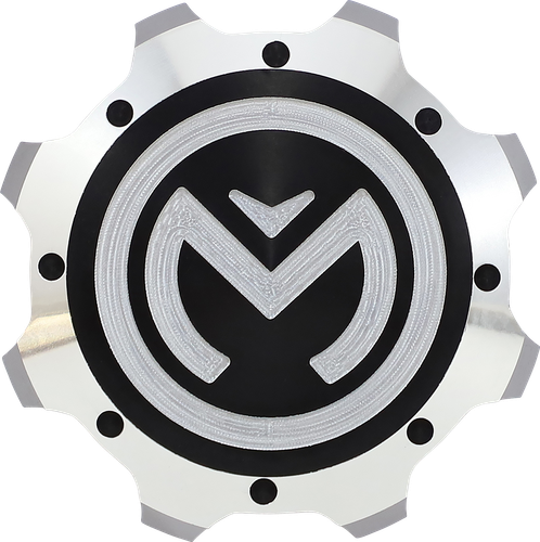MOOSE OFFROAD Gas Cap - Silver/Black - Polaris 100-4108-PU