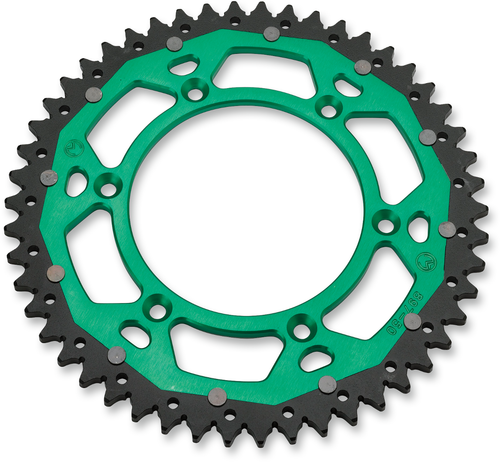 MOOSE OFFROAD Dual Sprocket - 49 Tooth - Green - Kawasaki/Suzuki 1210-460-49-15X