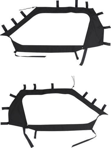 MOOSE OFFROAD Side Enclosure - Black - Kawasaki - Teryx '20-'25 KRXSE-11