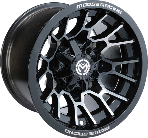 MOOSE OFFROAD Wheel - 24X - Rear - Black - 12x8 - 4/156 - 4+4 24128156GBMF4