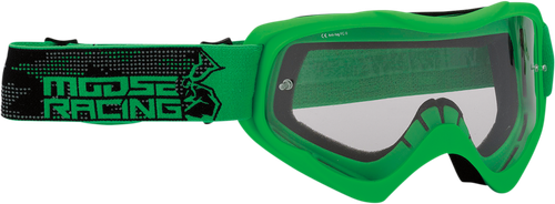 MOOSE OFFROAD Qualifier Goggle - Agroid - Green - Clear Lens 2601-2655