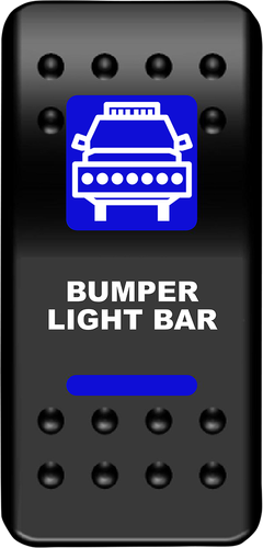 MOOSE OFFROAD Rocker Switch - Bumper Light Bar - Blue BLB-PWR
