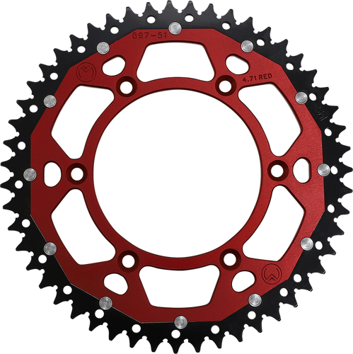 MOOSE OFFROAD Dual Sprocket - 51 Tooth - Red - Gas Gas 1210-897-51-13X