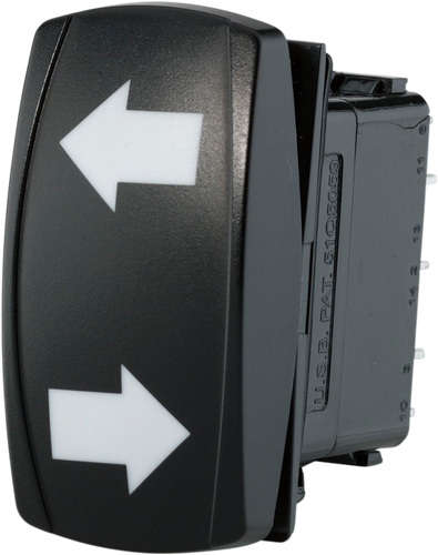 MOOSE OFFROAD Rocker Switch - Turn Signal - White TURN-SW-Y