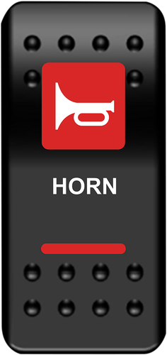 MOOSE OFFROAD Rocker Switch - Horn - Red HRN-PWR-R