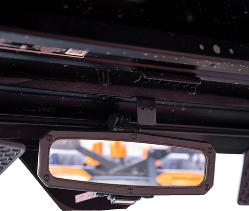 MOOSE OFFROAD Mirror - Rear View w/LED Dome Light - Black - UTV UTVMIRCTR-LED-1