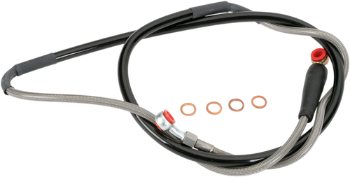 MOOSE OFFROAD Brake Line - Front - Stainless Steel - Yamaha Y01-1-043/P
