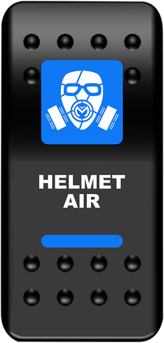 MOOSE OFFROAD Rocker Switch - Helmet Air - Blue HMT-PWR