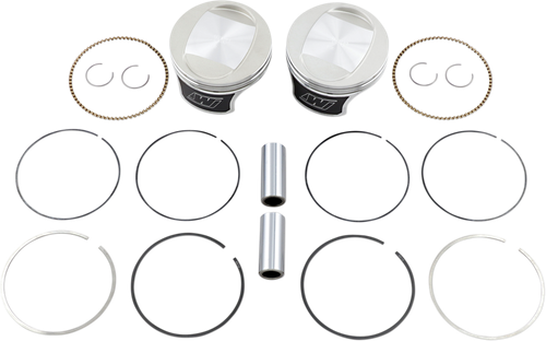 WISECO Tracker™ Series Piston Kit - 3.885" - 88 Cubic Inch Bored to 95 Cubic Inch - +0.010" - Twin Cam K0207P1