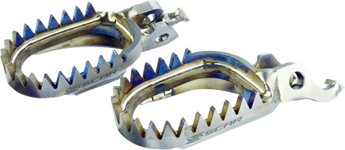 SCAR RACING Anti-Mud Titanium Foot Pegs - Triumph TF S9516AM