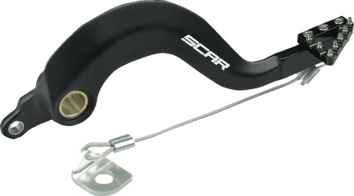 SCAR RACING Rear Brake Pedal - Black - Yamaha YZ 125/250 RBP101BK