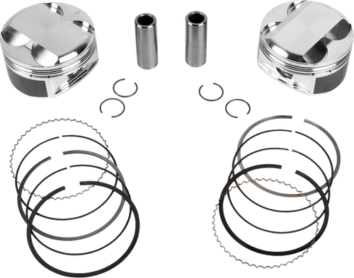JE PISTONS Piston Kit - 3.937" Bore - 4.375" Stroke - 12.0:1 CR - 107" M8 398754