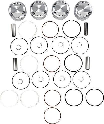 JE PISTONS Piston Kit - 72.00 mm - 10.25:1 CR - Kawasaki 125473