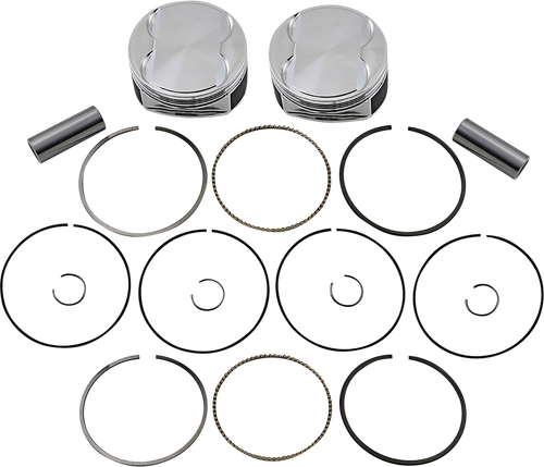 JE PISTONS Piston Kit - 4.08" Bore - +0.143" Oversize - 107" M8 370244
