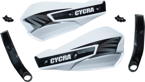 CYCRA Replacement Vortex Handshields w/ Abrasion Guards - White  1CYC-1029-42