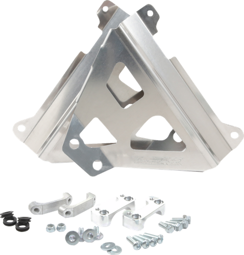 WORKS CONNECTION Radiator Brace Set - Silver - Yamaha 18-269