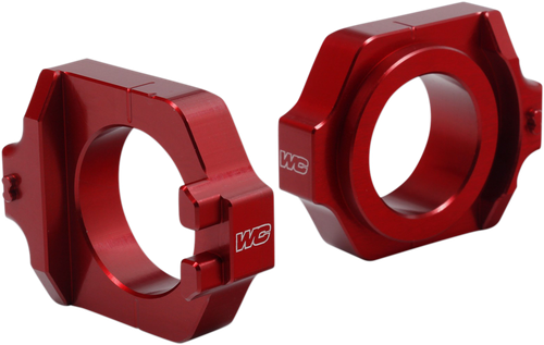 WORKS CONNECTION Elite Axle Block - Red - Honda 17-225