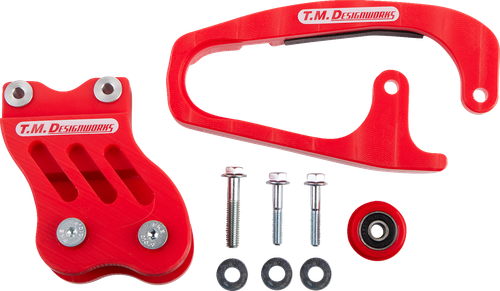 T.M. DESIGNWORKS Chain Guide/Slider - TRX450 - Red HCP-45K-RD
