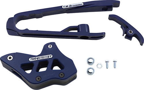 T.M. DESIGNWORKS Chain Guide/Slider - KTM/Husqvarna/Gas Gas - Blue DCK-KT4-BL2