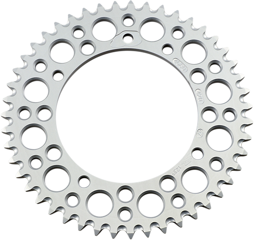 RENTHAL Rear Sprocket - Aluminum - 47 Tooth - Silver - Kawasaki/Suzuki 408U-420-47GESI