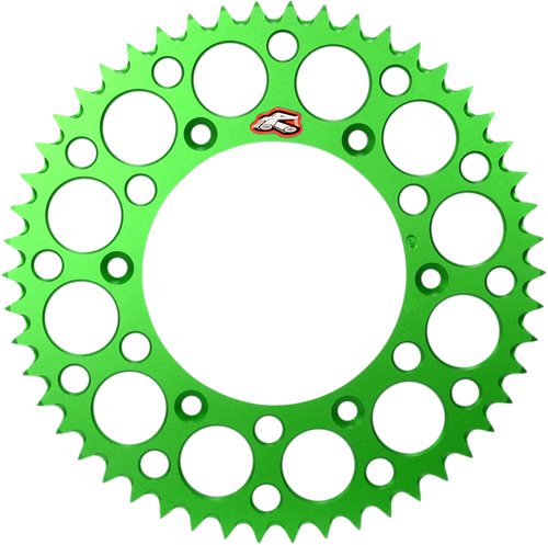 RENTHAL Rear Sprocket - Aluminum - 53 Tooth - Green - Kawasaki/Suzuki 112U-520-53GEGN