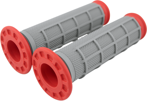 RENTHAL Dual-Compound ATV Grips - Half Waffle - Red G169