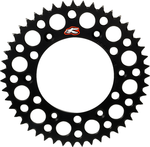 RENTHAL Rear Sprocket - Aluminum - 46 Tooth - Black 224U-520-46GPBK