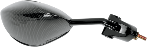 EMGO Mirror - Side View - Black/Carbon Fiber - Rectangle - Right - Kawasaki 20-43063