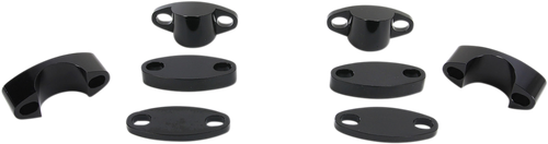 EMGO Aluminum Handlebar Riser Kit - 1-1/8" - Black 23-09381