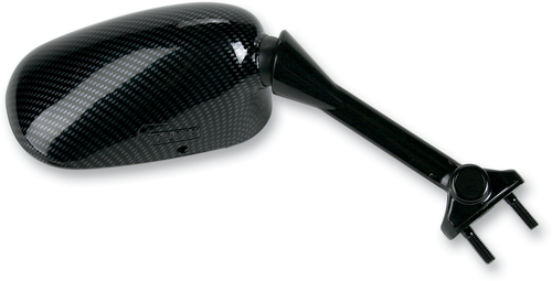 EMGO Mirror - Side View - Black/Carbon Fiber - Rectangle - Right - Kawasaki 20-43033