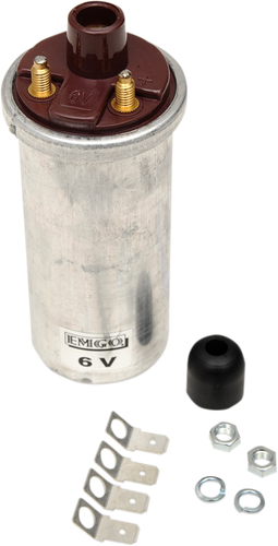 EMGO Ignition Coil - 6 V - 2.4 Ohms - Single Lead - Universal 24-71516