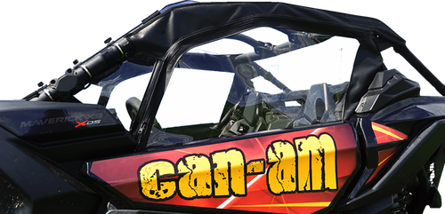 SEIZMIK Soft Upper Doors - Black/Clear - Can-Am - Maverick 51-20993