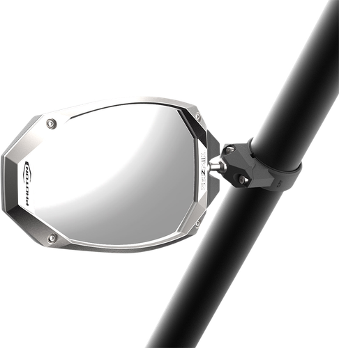 SEIZMIK Mirrors - Photon - Side View - Oval - Black/Silver - 1.875"/2" ROPS - Pair 56-18108
