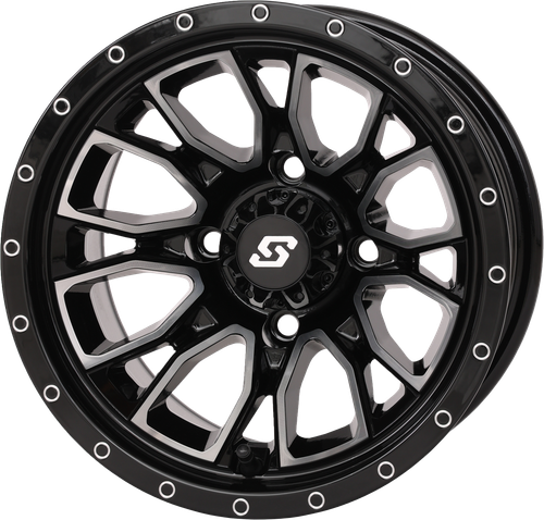 Fusion Wheel  12x7 2+5 4/110 Gloss Blk/Machined